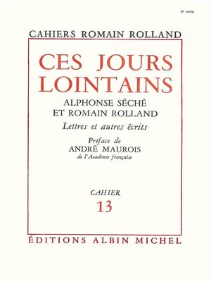 cover image of Ces jours lointains